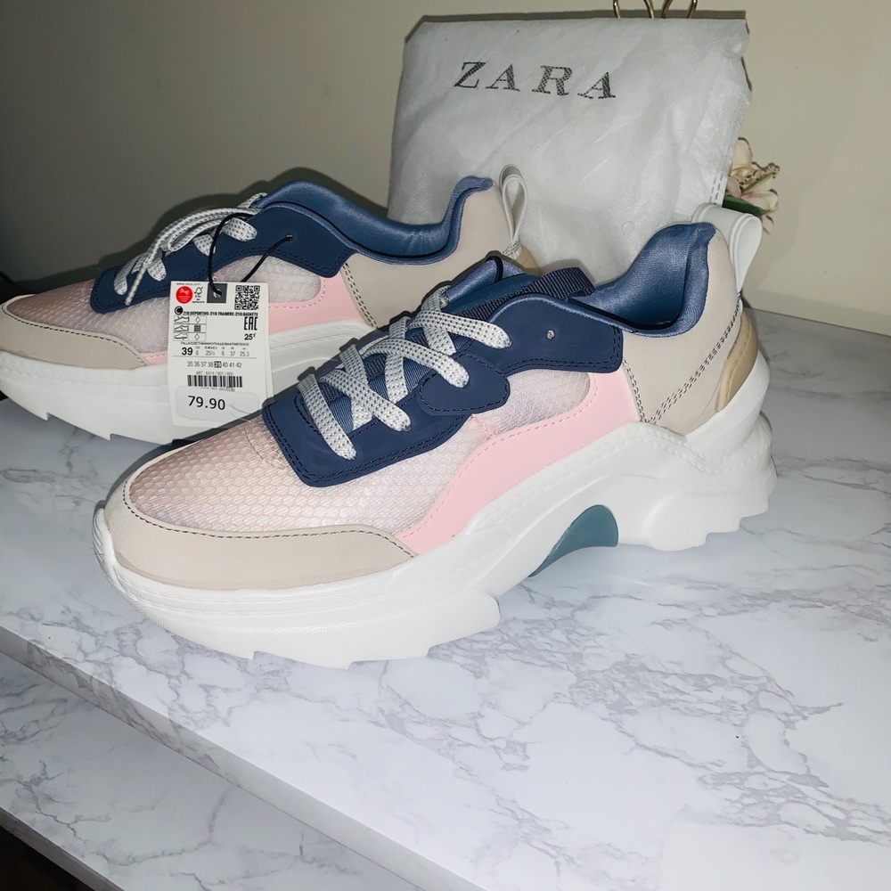 Zara Mesh chunky sole sneakers